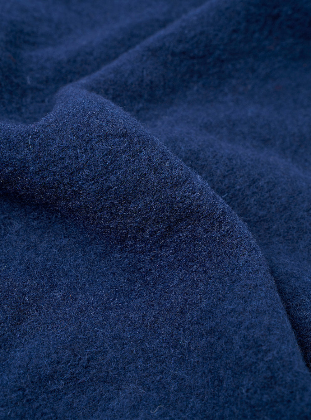 universal works cardigan wool fleece indigo