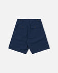 universal works clean short navy derby stripe