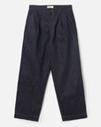 universal works duke pant indigo 13oz selvedge denim