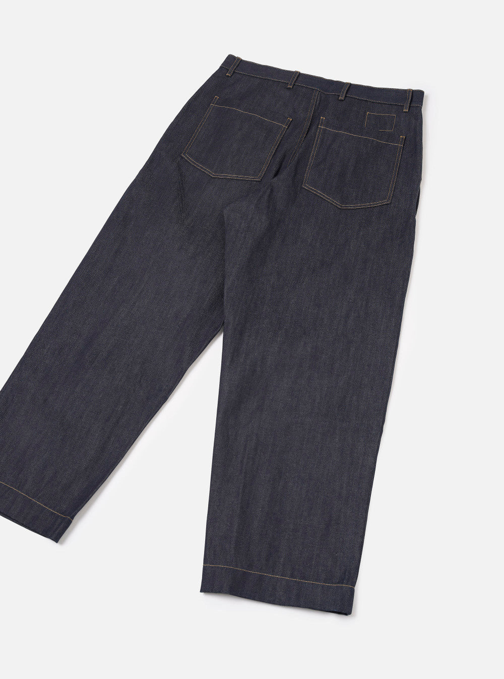 universal works duke pant indigo 13oz selvedge denim