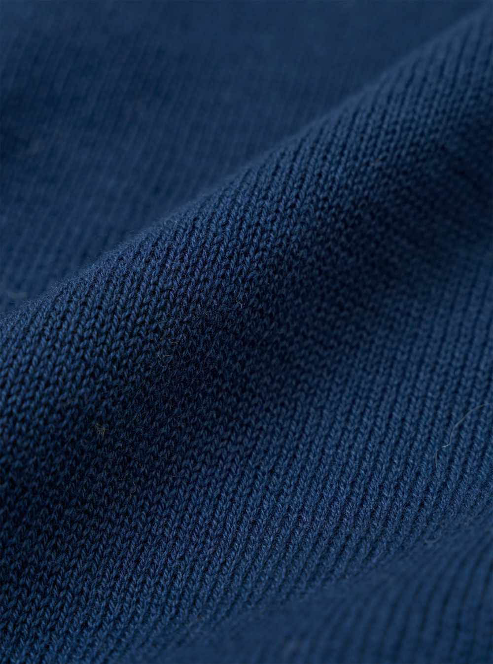 universal works jonny knit shirt dark navy cotton lace knit