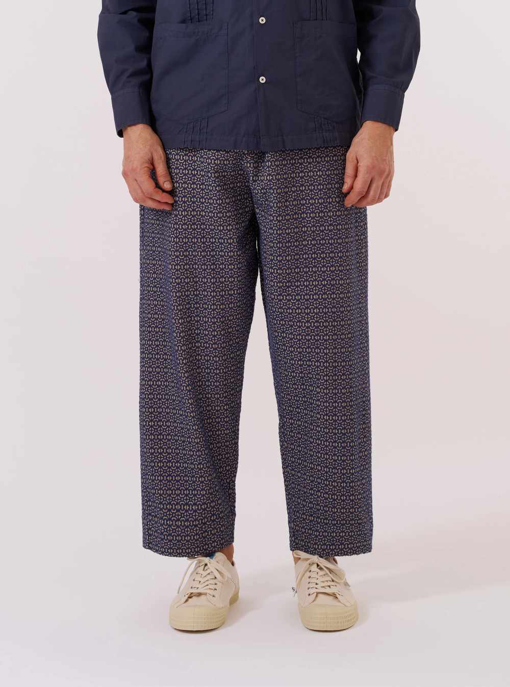 universal works judo pant navy konos cotton