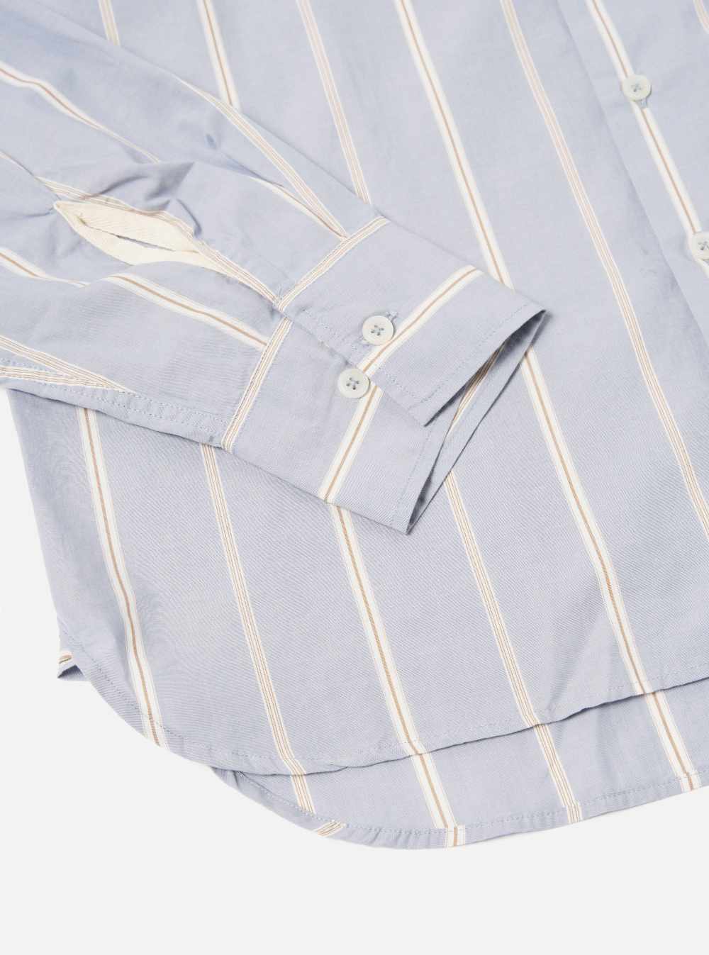 universal works lazy day shirt blue sydney stripe (LAST SIZE SMALL)