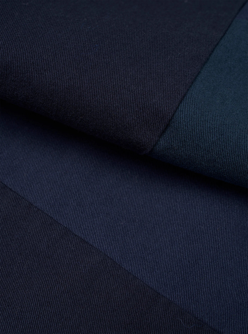 universal works oxford pant patchwork twill navy