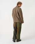 universal works og bakers jacket harris tweed sand brown