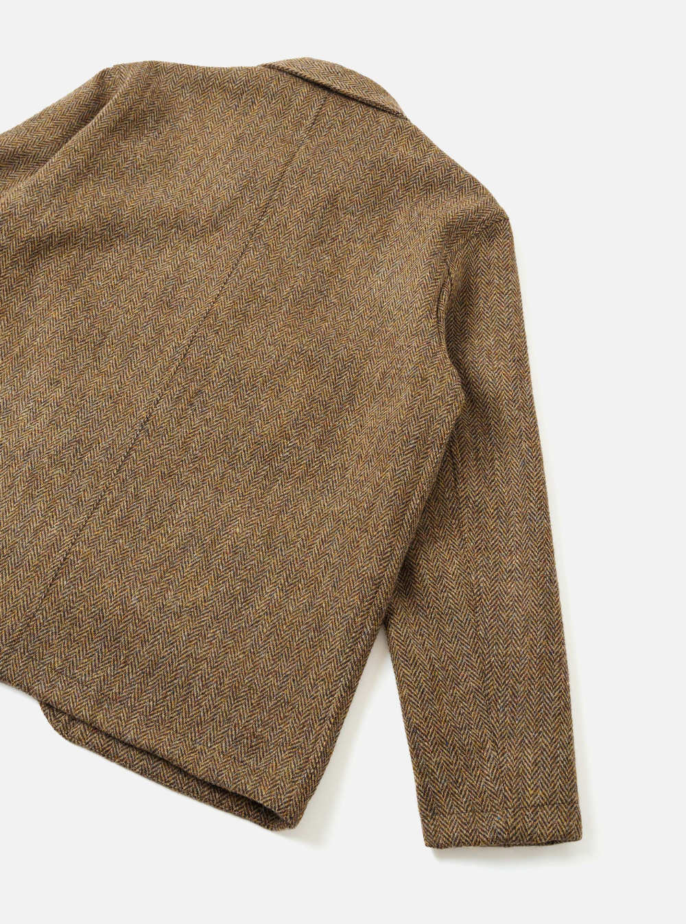 universal works og bakers jacket harris tweed sand brown