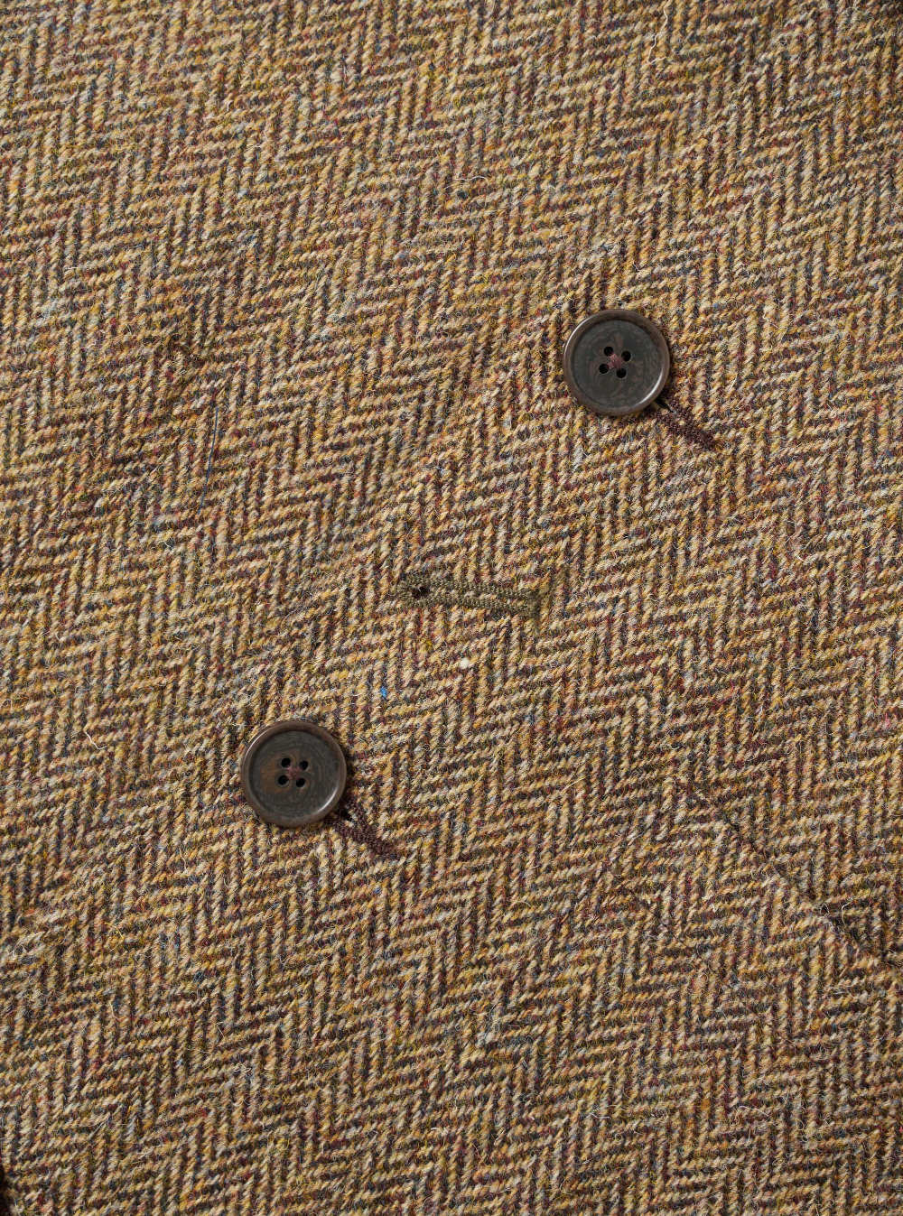 universal works og bakers jacket harris tweed sand brown