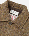 universal works og bakers jacket harris tweed sand brown