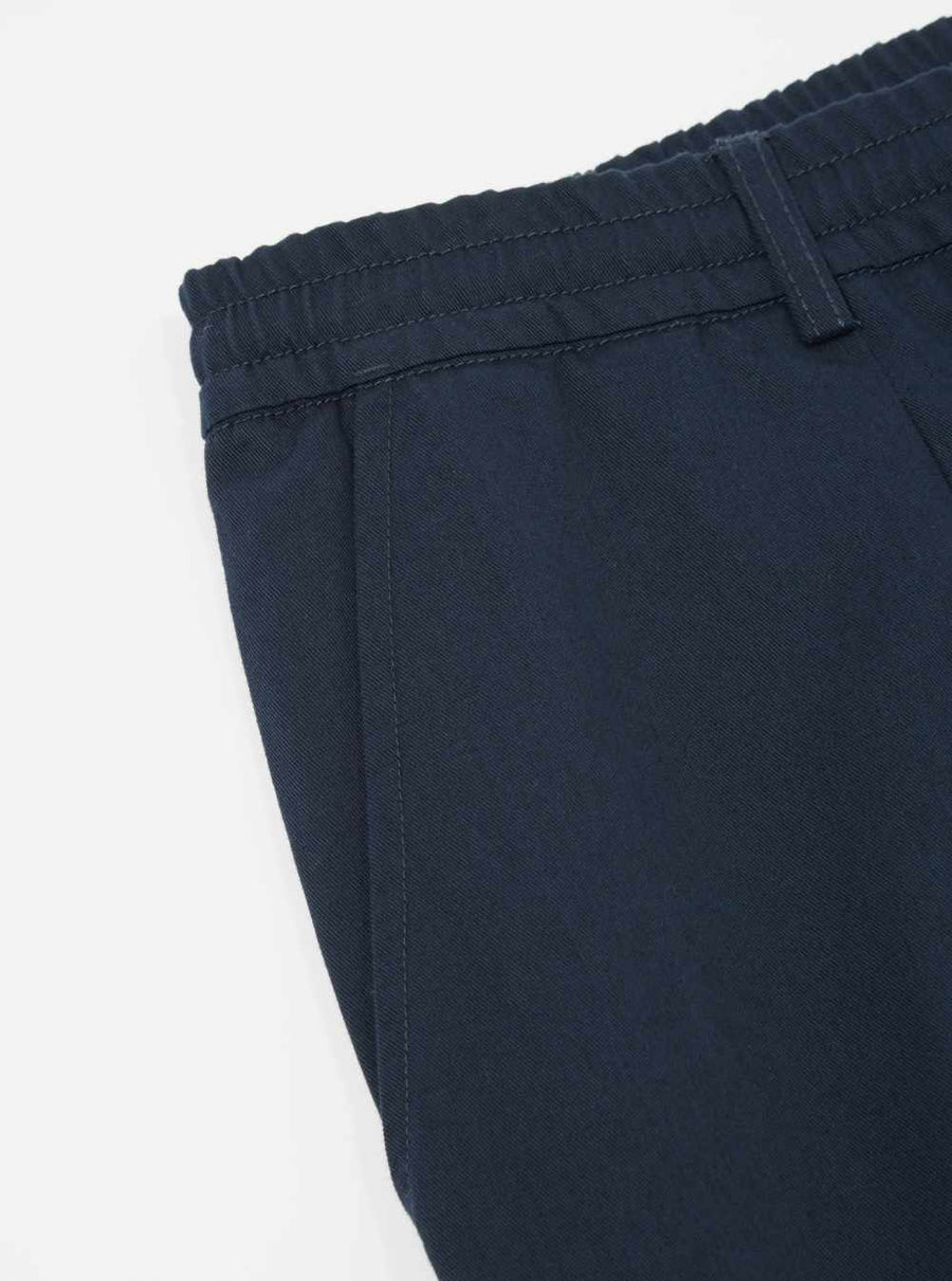 universal works pleated track pant twill navy