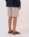 universal works pleated track short kennedy stripe brown