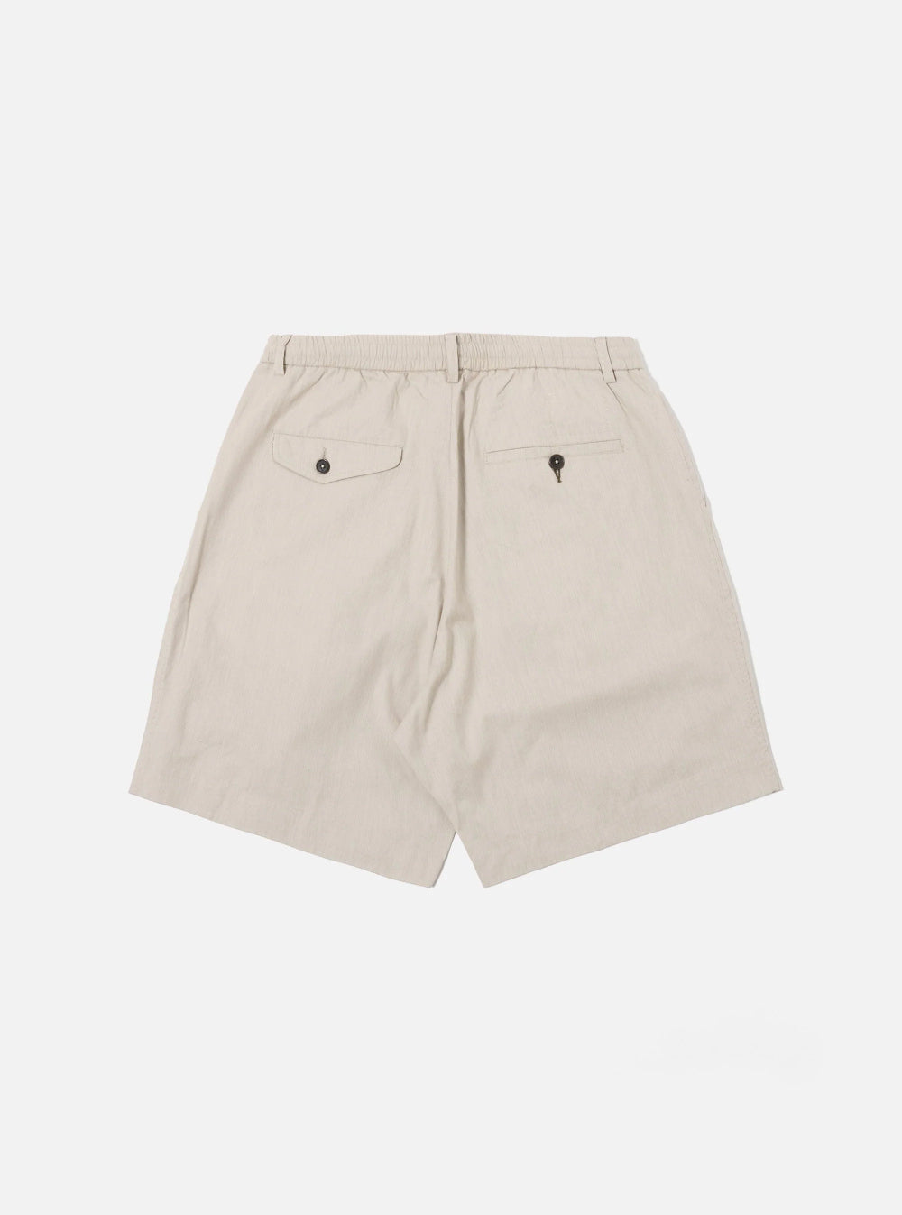 universal works pleated track short kennedy stripe brown
