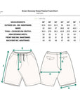 universal works pleated track short kennedy stripe brown