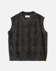 universal works sleeveless crew deca light knit navy