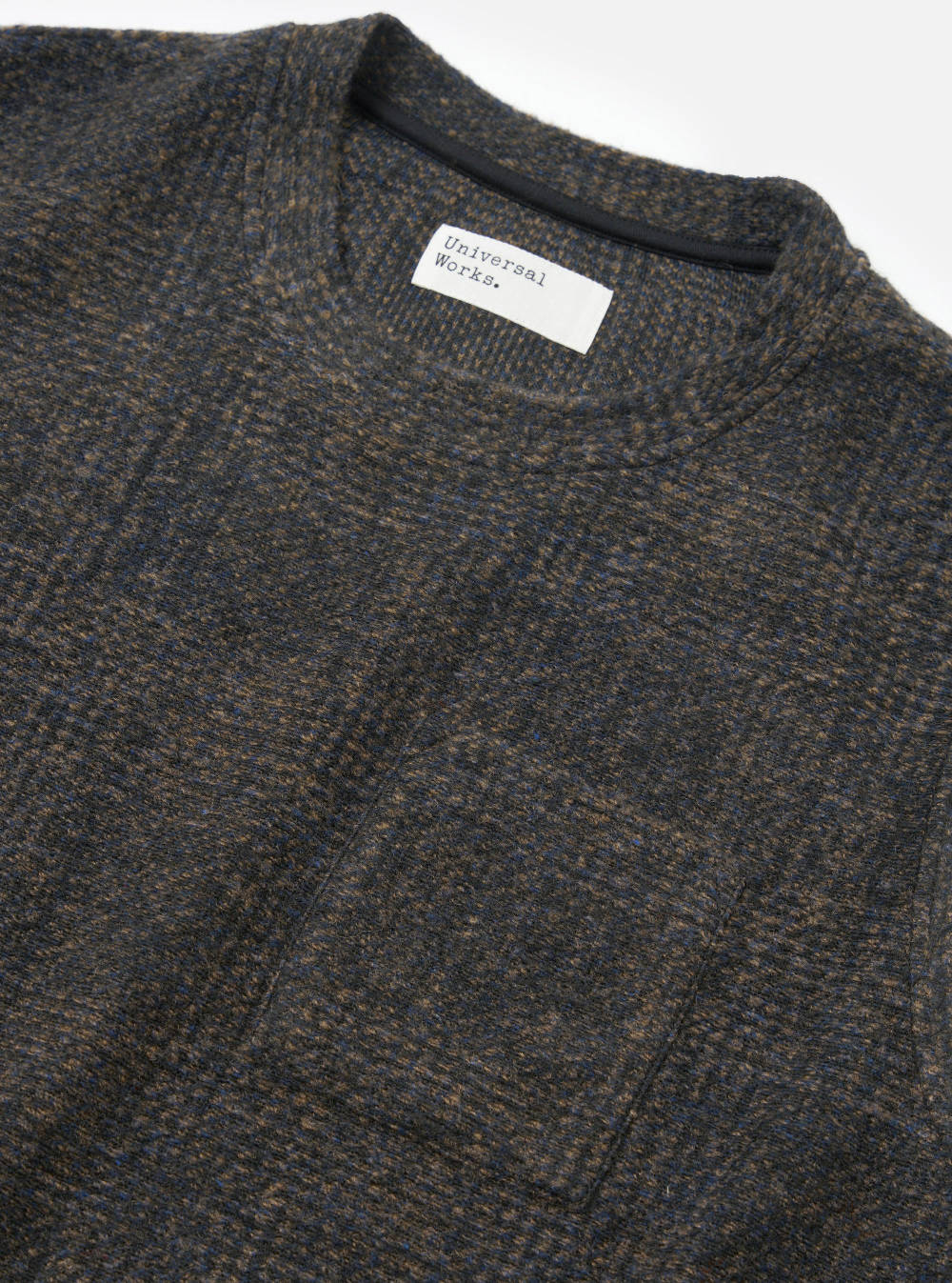 universal works sleeveless crew deca light knit navy