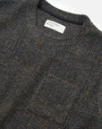 universal works sleeveless crew deca light knit navy