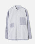 universal works station shirt mix stripes wm