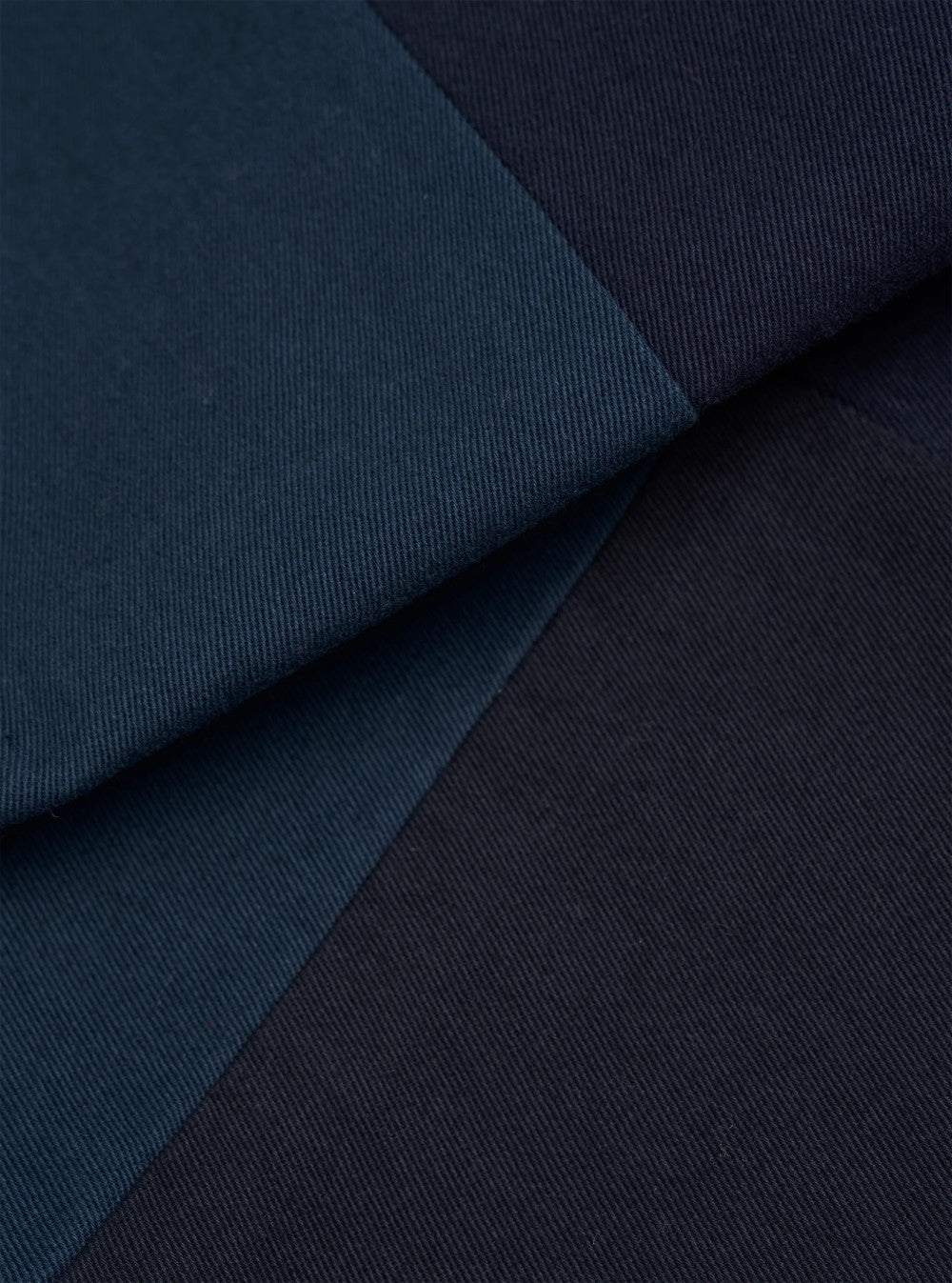 universal works three button jacket patchwork twill navy