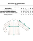 universal works three button jacket patchwork twill navy