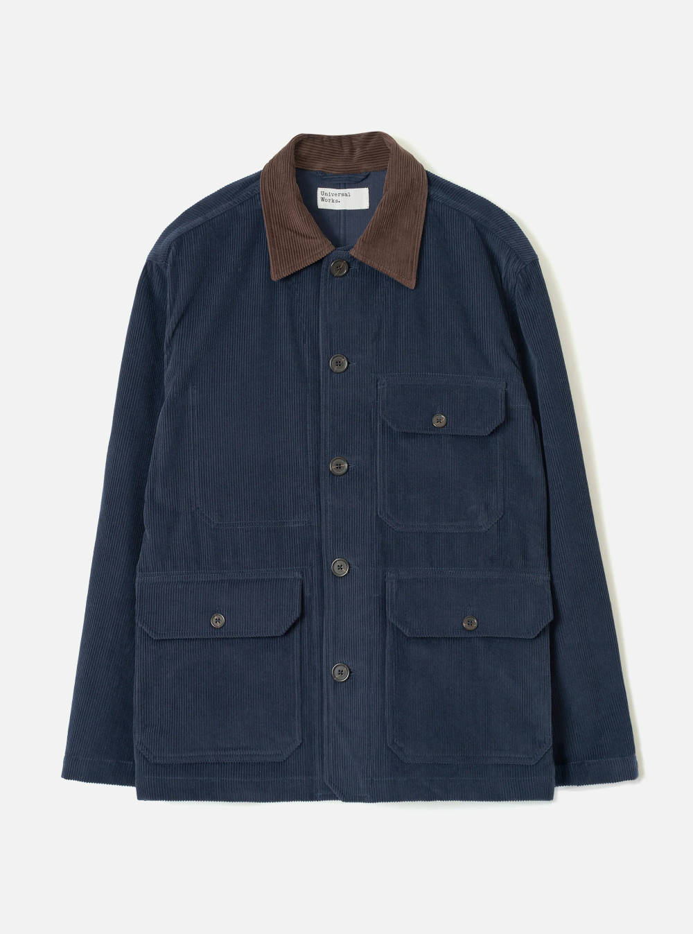 universal works utility jacket cord dark navy