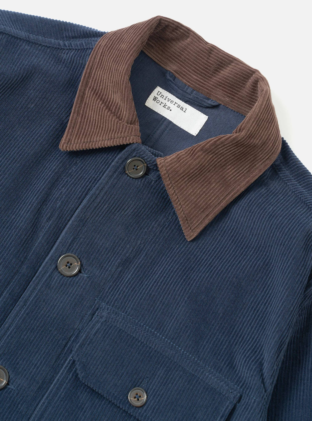 universal works utility jacket cord dark navy