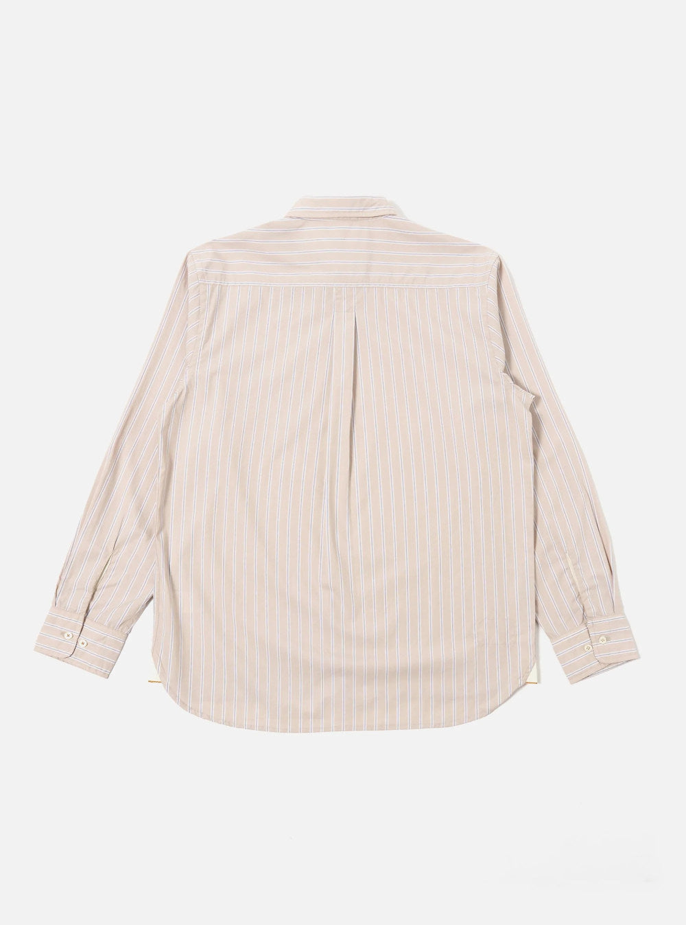 universal works lazy day shirt sand urban stripe