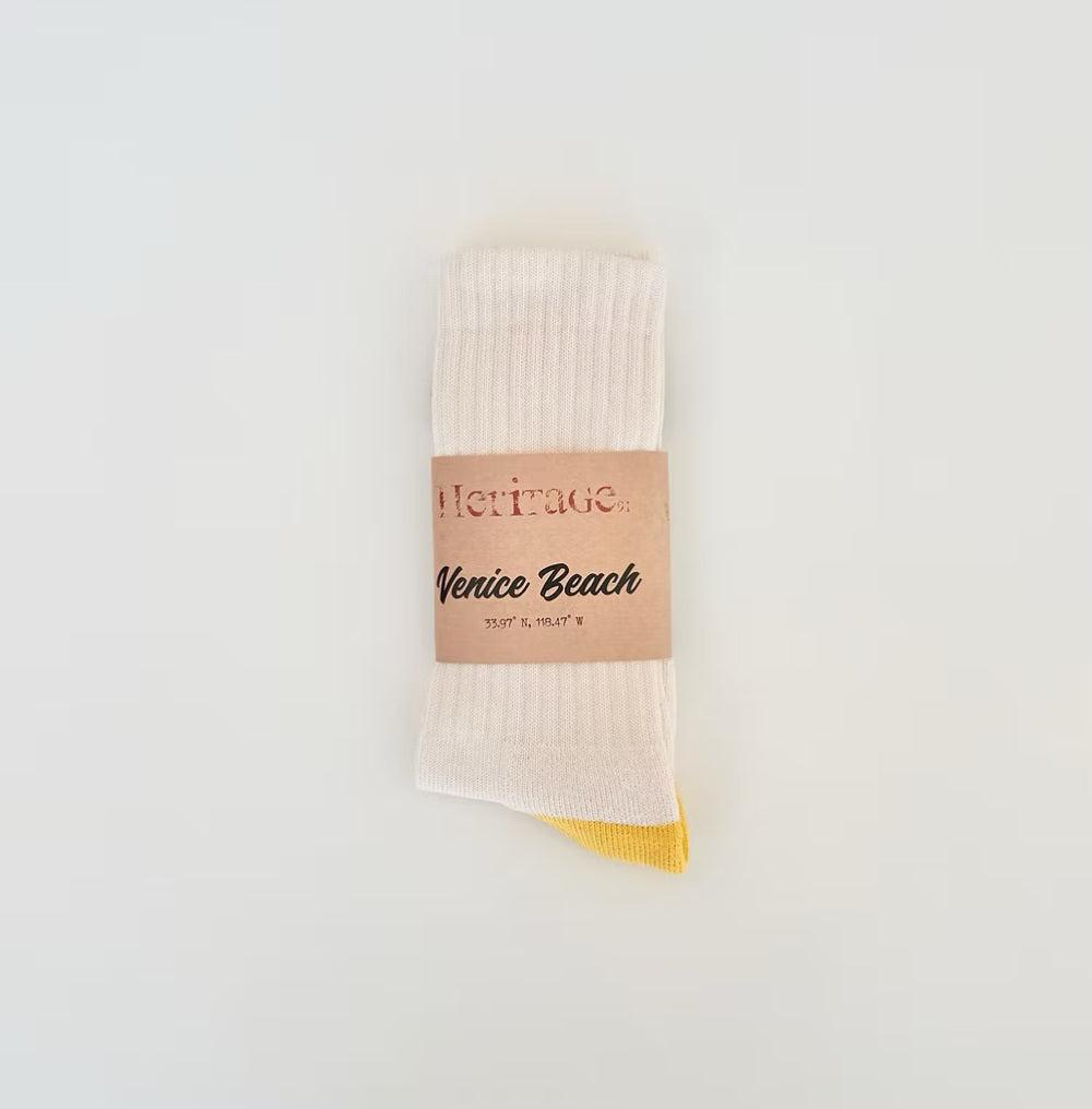 heritage 9.1 venice beach socks natural