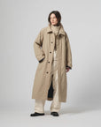 girls of dust military trench fuji nylon oyster