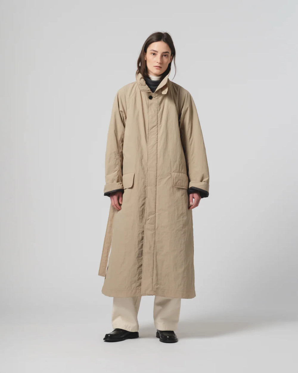 girls of dust military trench fuji nylon oyster