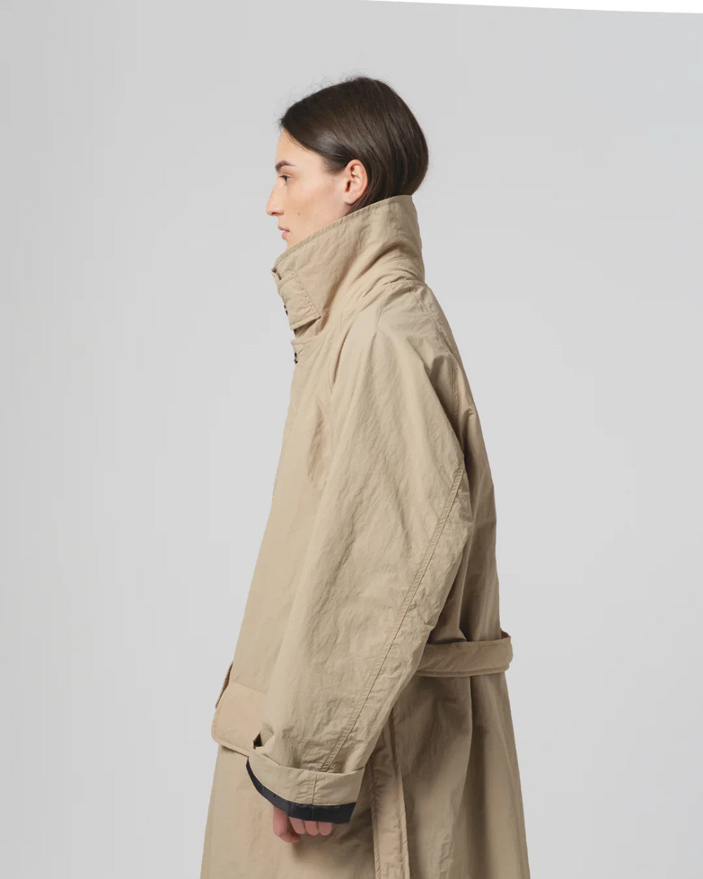 girls of dust military trench fuji nylon oyster