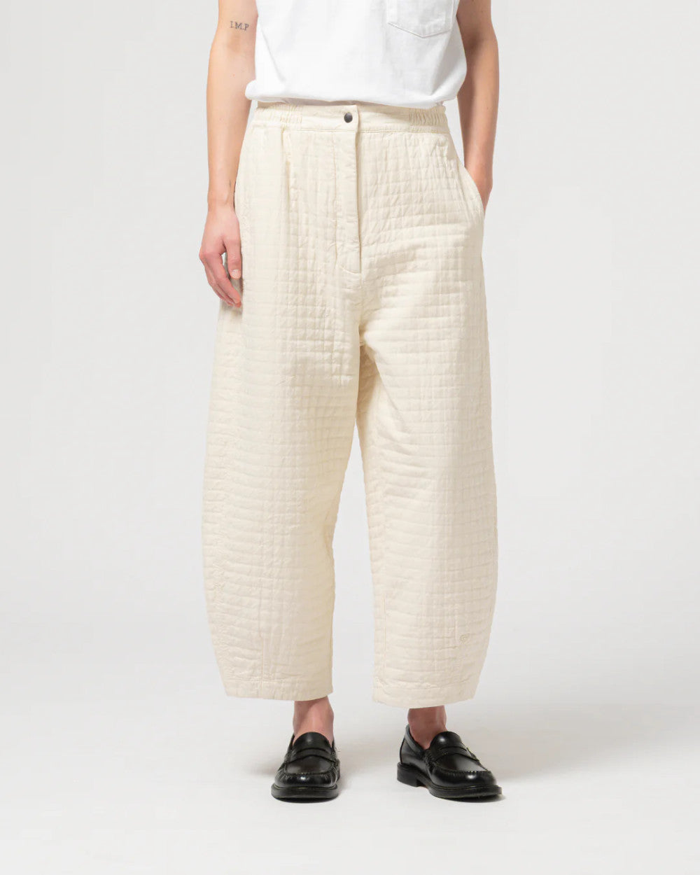 girls of dust karate pants sashiko cotton wheat