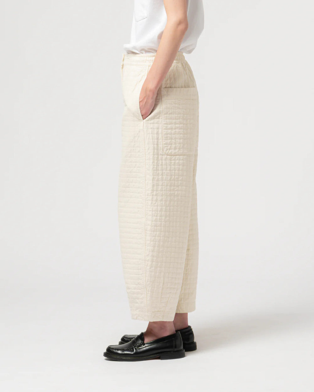 girls of dust karate pants sashiko cotton wheat