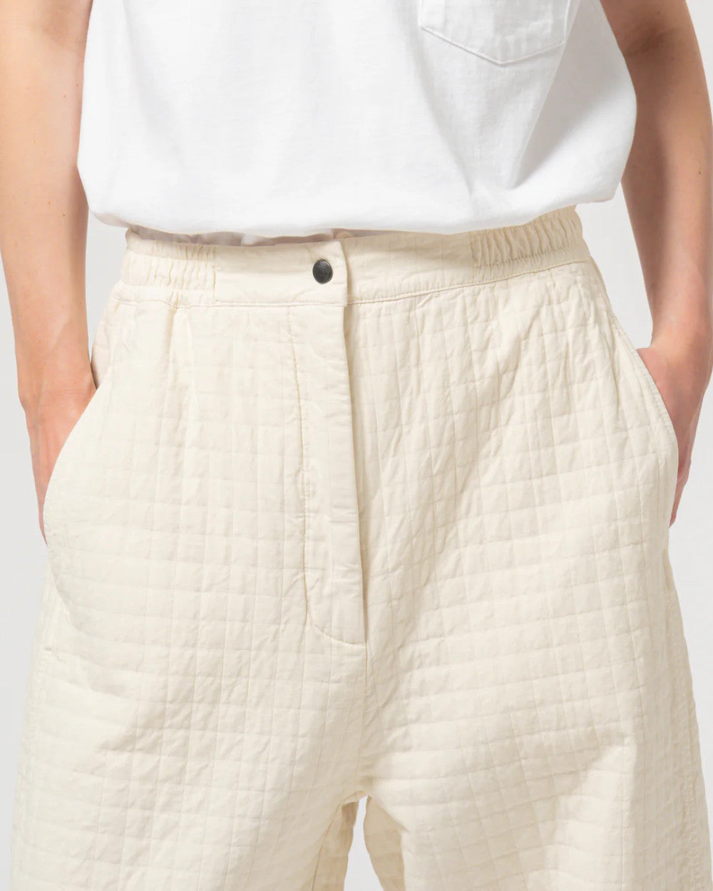 girls of dust karate pants sashiko cotton wheat