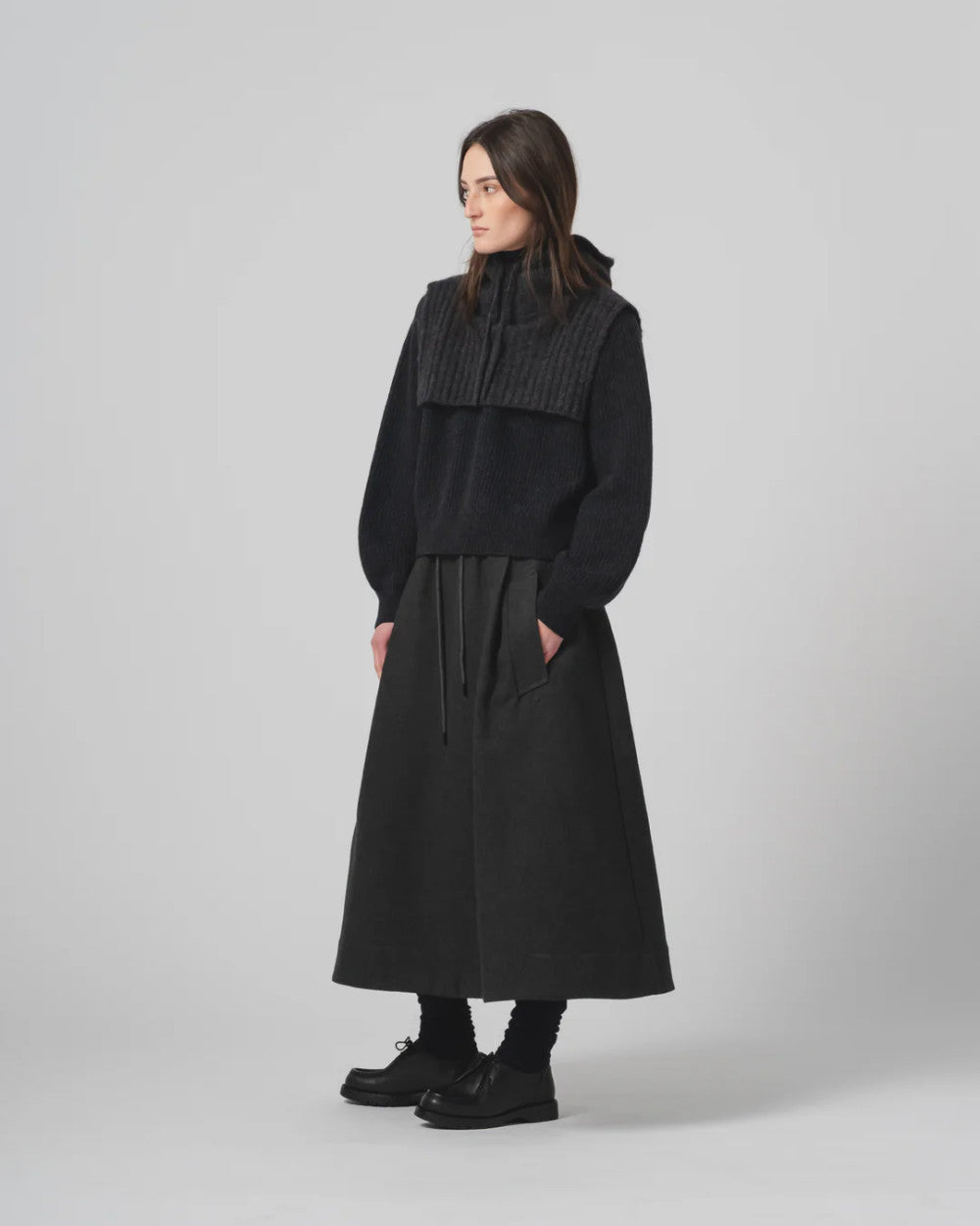 girls of dust meadow skirt terrestre wool anthracite