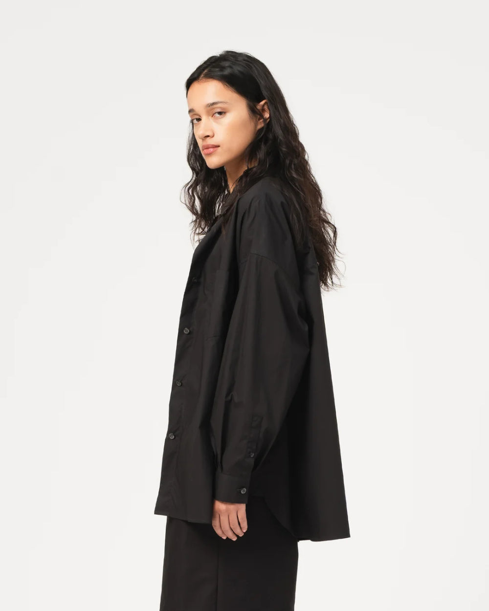 girls of dust supernova shirt silky poplin black