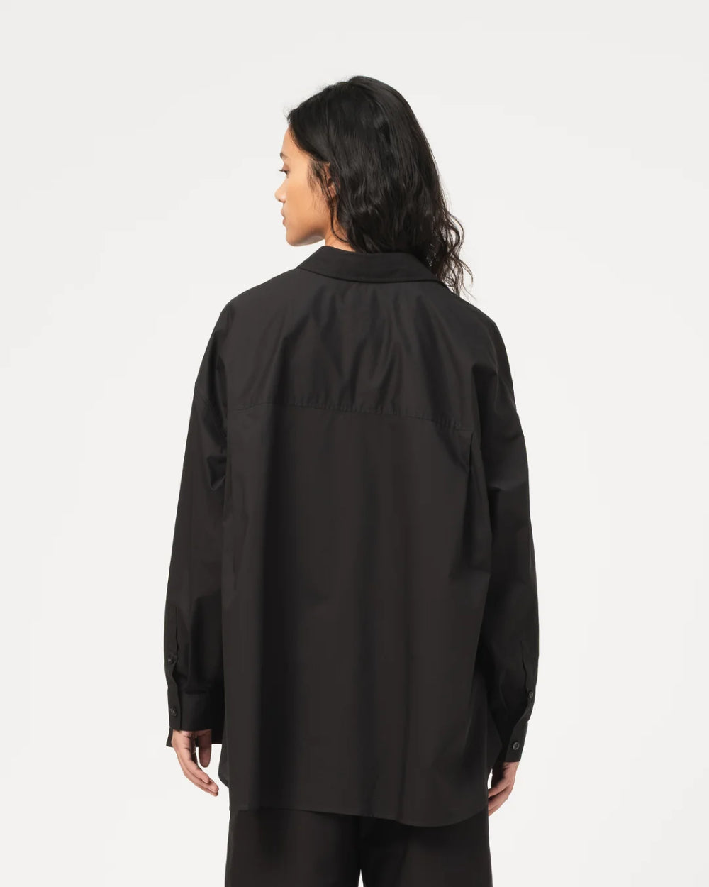 girls of dust supernova shirt silky poplin black