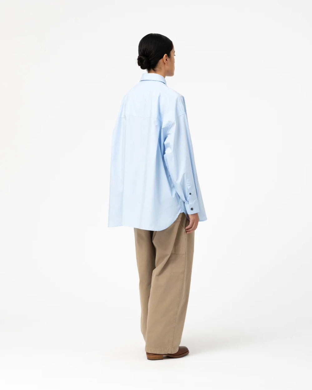 girls of dust supernova shirt silky poplin office blue