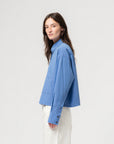 girls of dust cubic shirt blue sea cotton blue