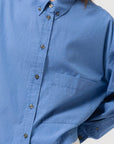 girls of dust cubic shirt blue sea cotton blue
