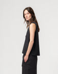girls of dust tank top faro cotton midnight blue