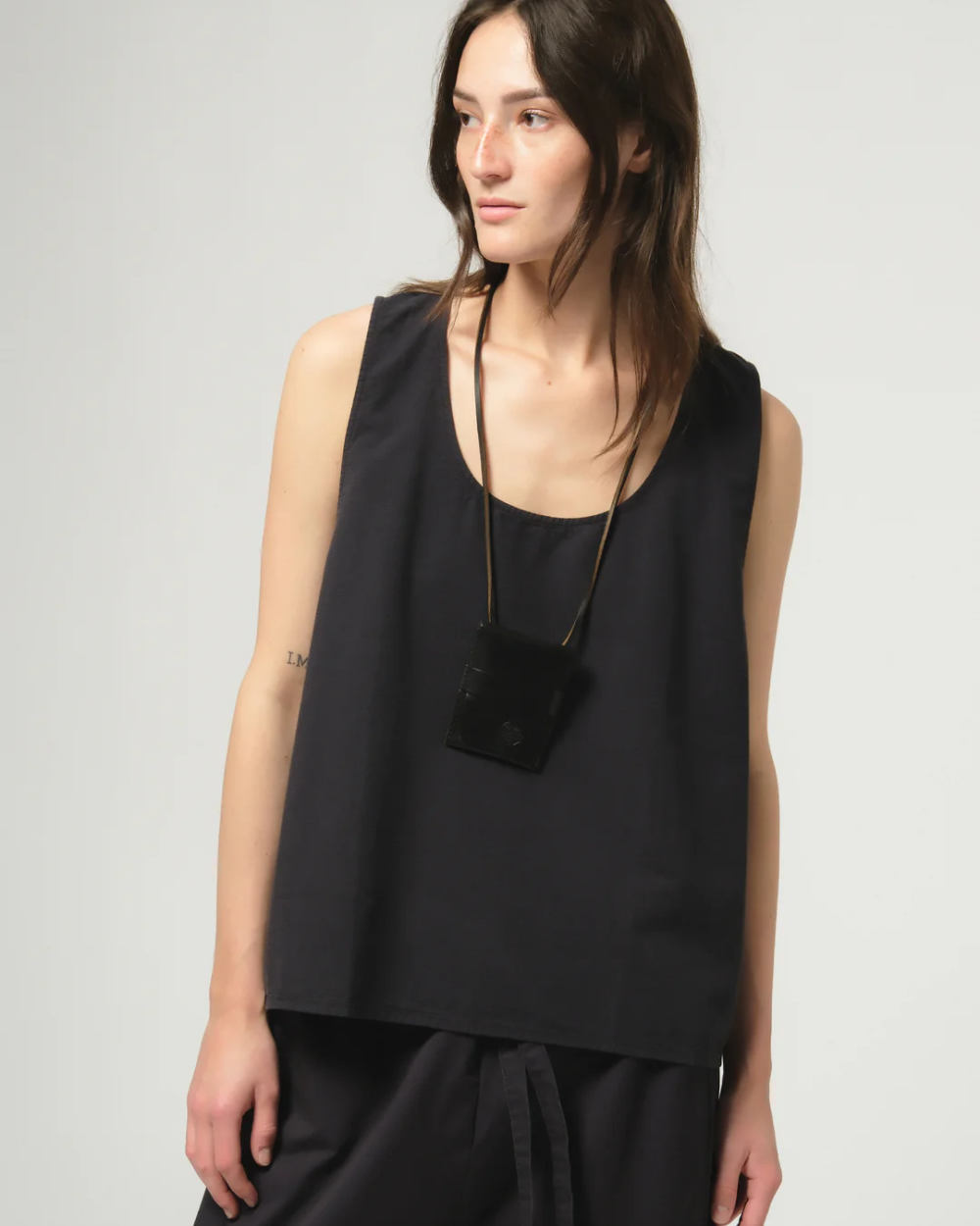 girls of dust tank top faro cotton midnight blue