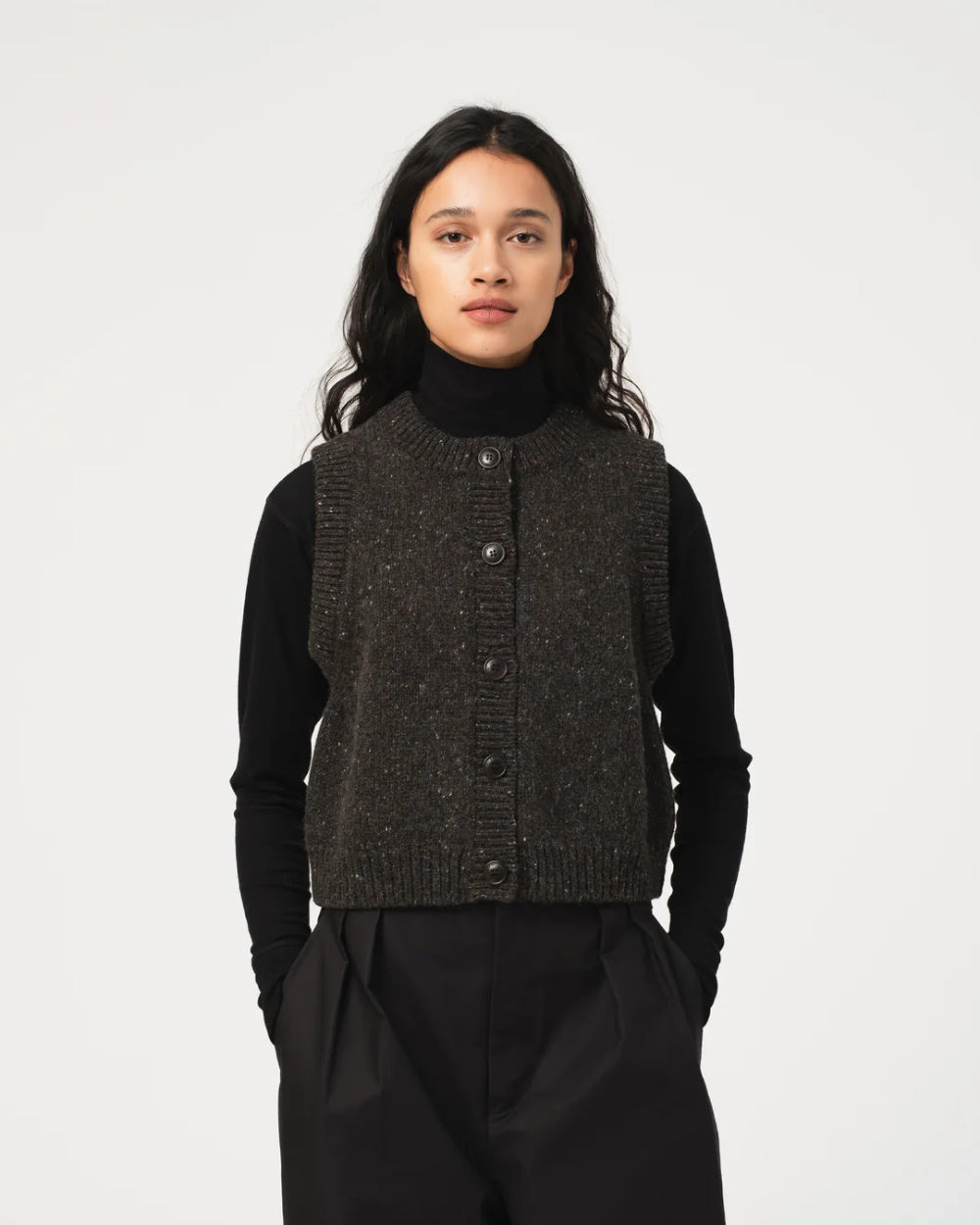 girls of dust welsh vest neppy wool asphalt