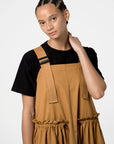 girls of dust sun dress light cotton drill almond
