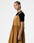 girls of dust sun dress light cotton drill almond