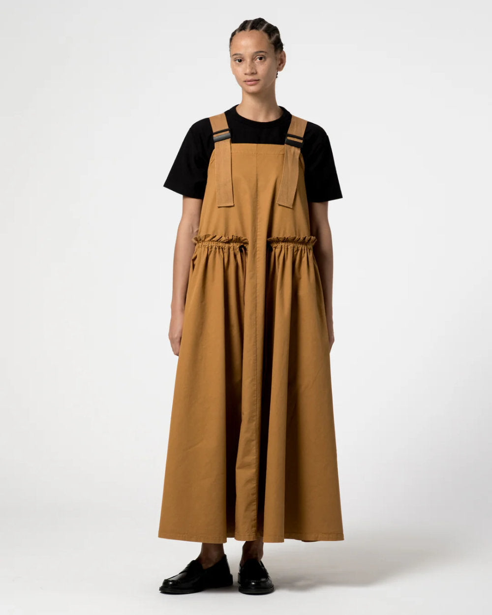 girls of dust sun dress light cotton drill almond