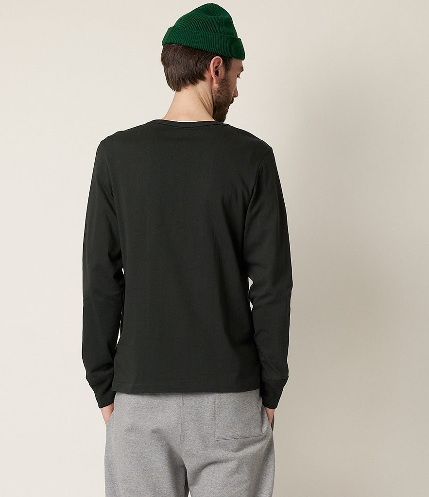 merz b schwanen 206 mens loopwheeled henley 245g classic fit forest
