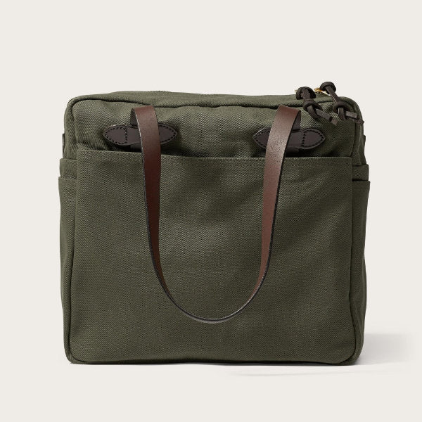 filson tote bag with zipper otter green