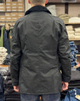 barbour ashby waxed jacket navy