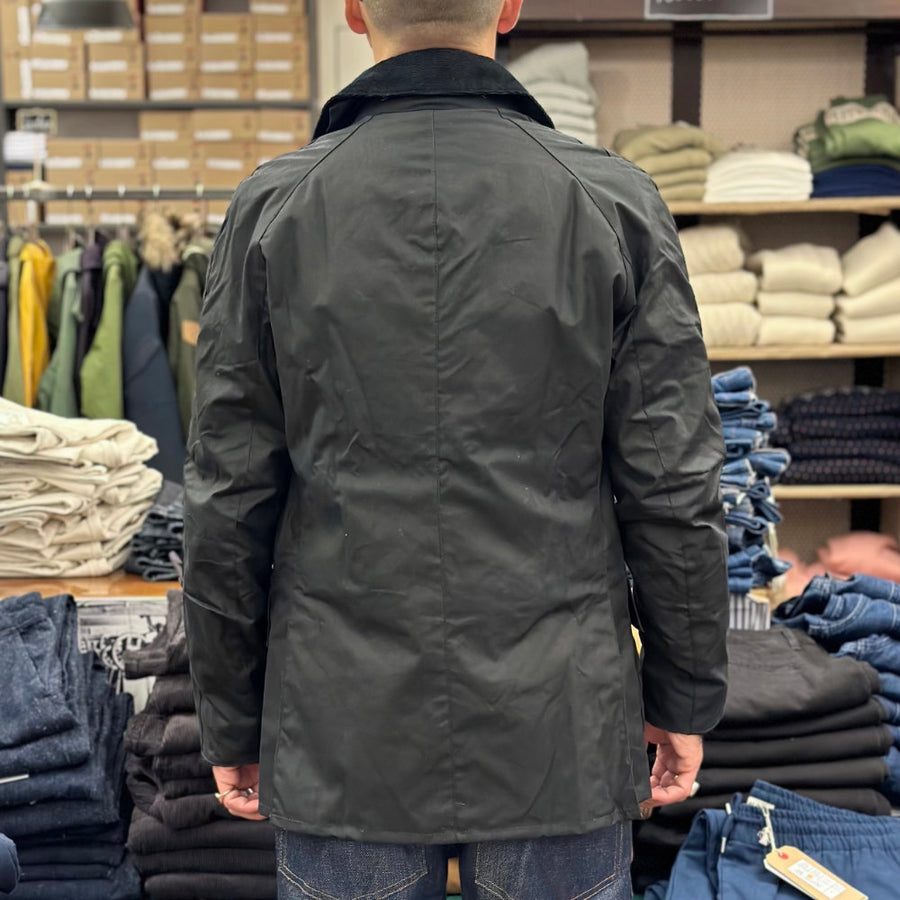 barbour ashby waxed jacket navy