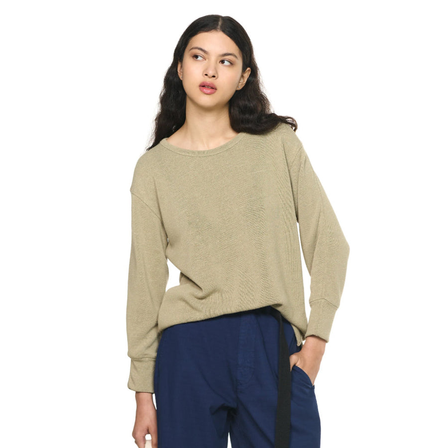 girls of dust gym t knitted hemp cedar knit