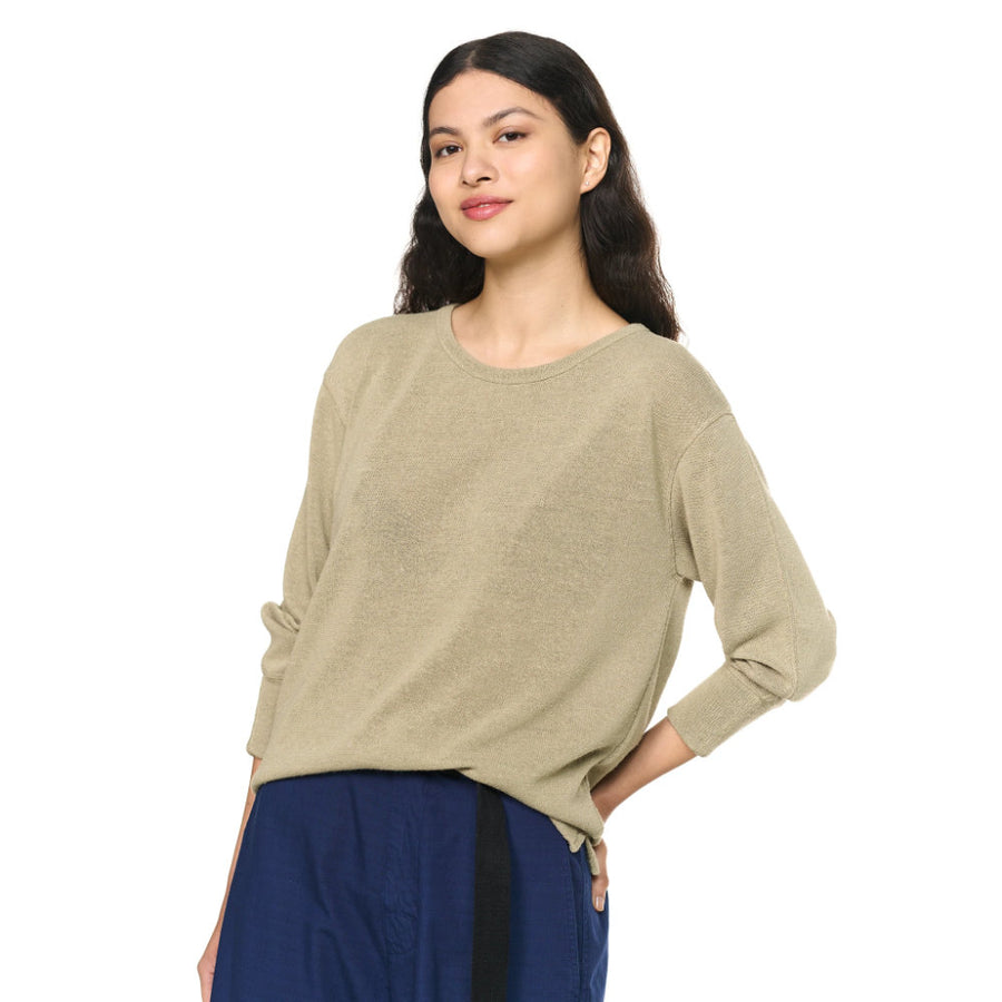 girls of dust gym t knitted hemp cedar knit